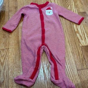 Carter’s Santa Stripe Footy Pajama 9 Months